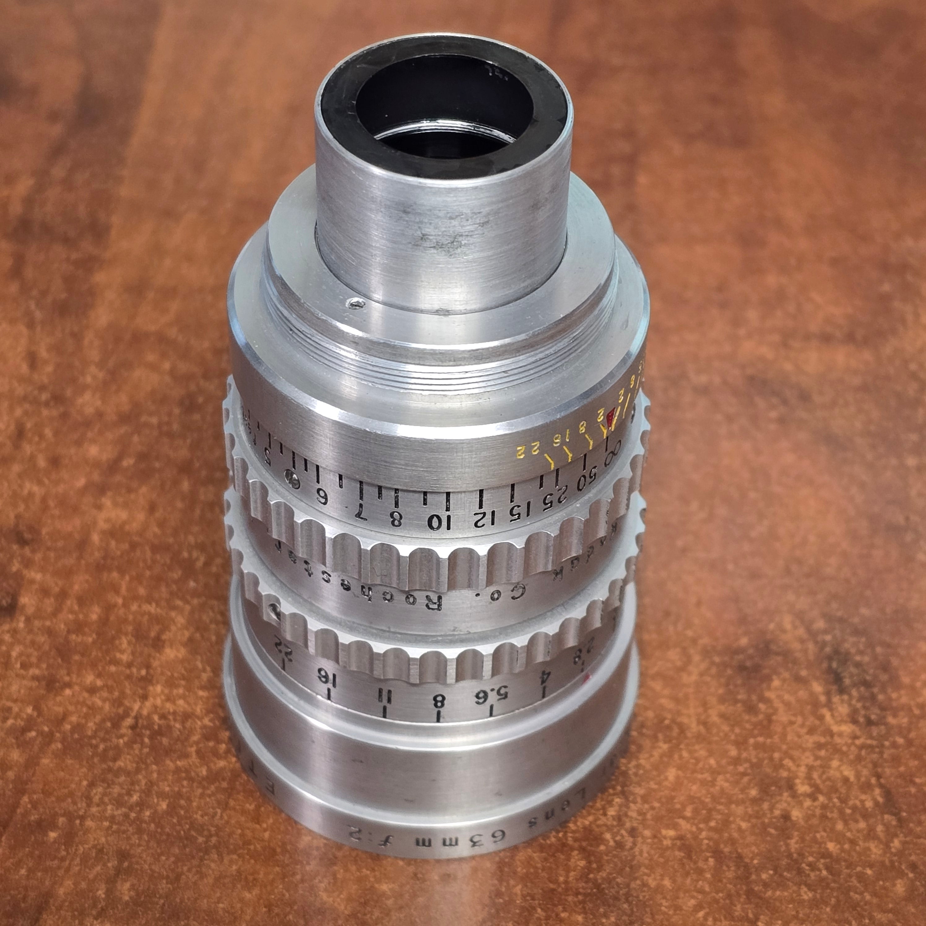 Kodak Cine Ektar 63mm f2 S-Mount Lens S# ET1308 – Du-All Camera