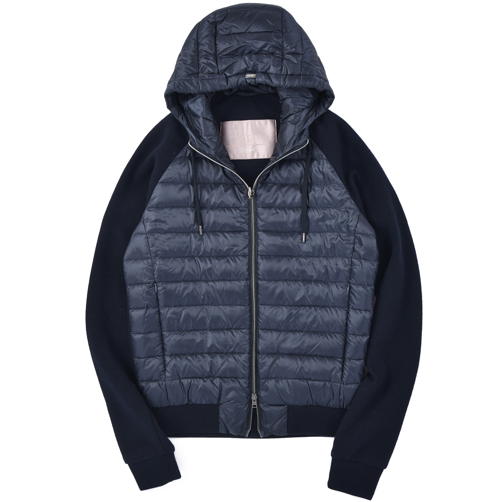 新作ハイブリッドダウン！！HERNO RESORT ライトダウン×ニット