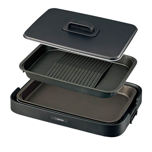 象印マホービン ホットプレート やきやき 2枚プレート 深型 ブラック