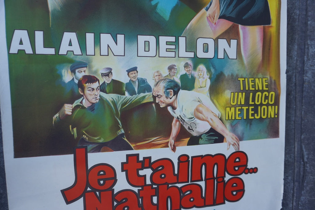 Je T'Aime Nathalie Original Alain Delon Film Poster Spanish