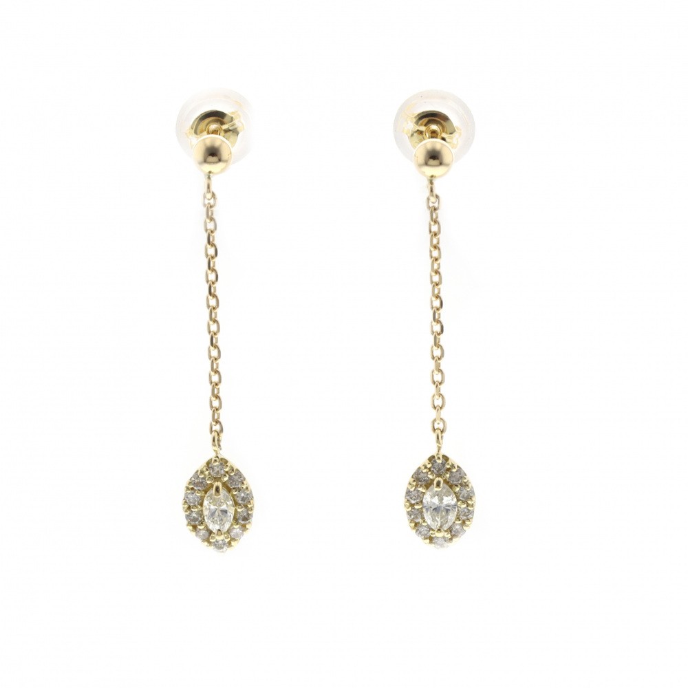 K18イエローゴールド ダイヤモンド ピアス J385491 | ユキザキセレクト