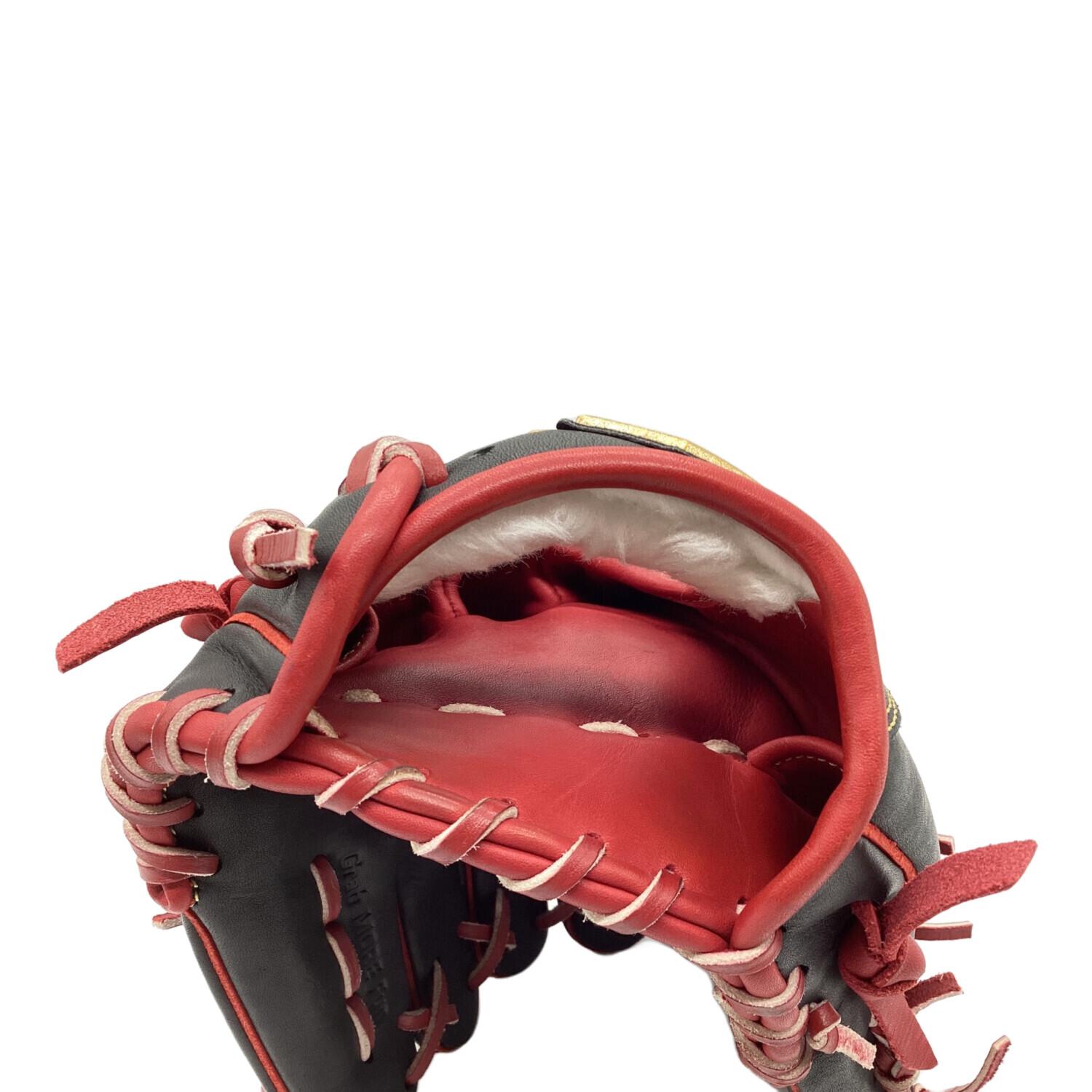 D-QUEST (ディークエスト) 軟式グローブ 約28cm ブラック×レッド 展示