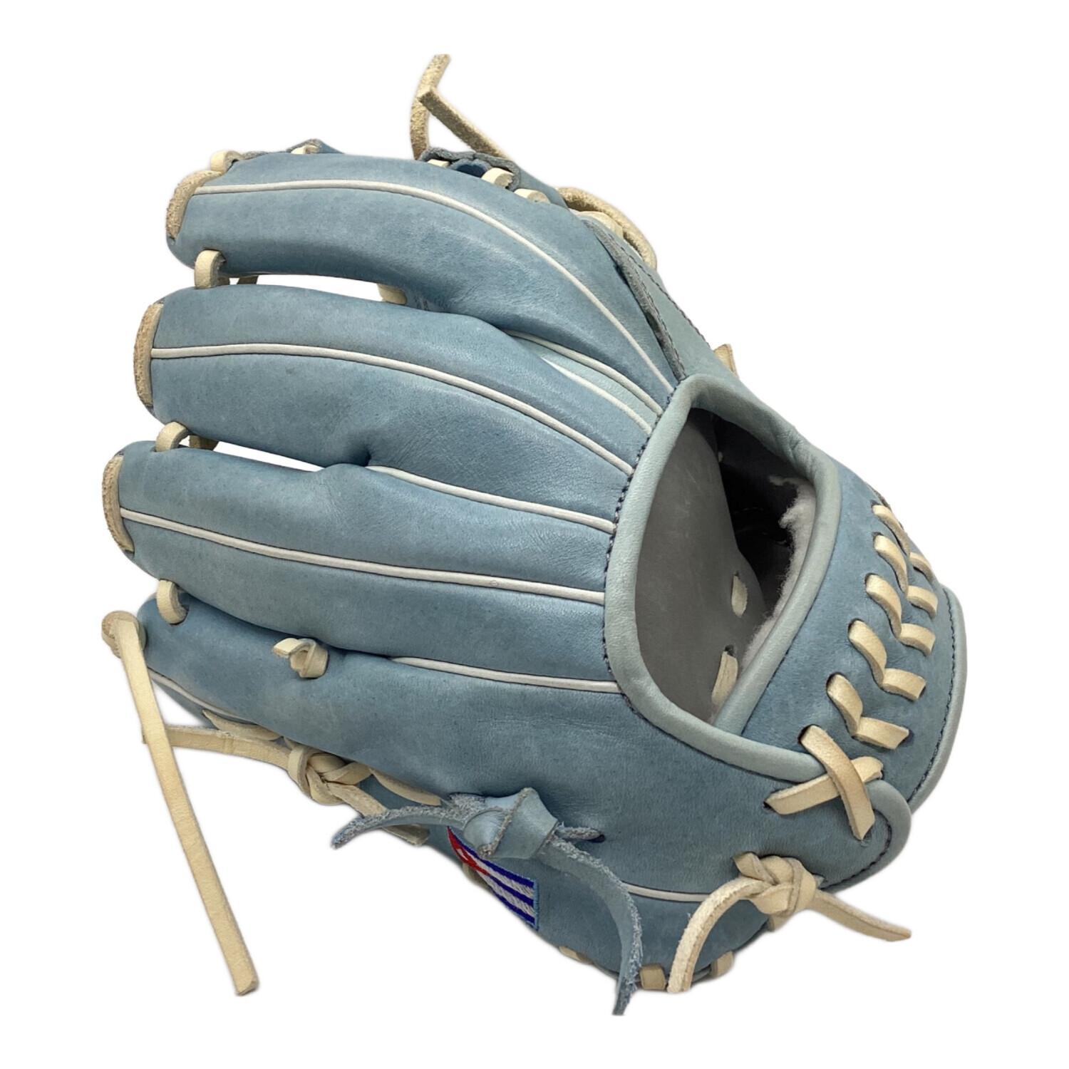 RallyCap 硬式グローブ 約27cm スカイブルー 土手紐無 軟式兼用グラブ