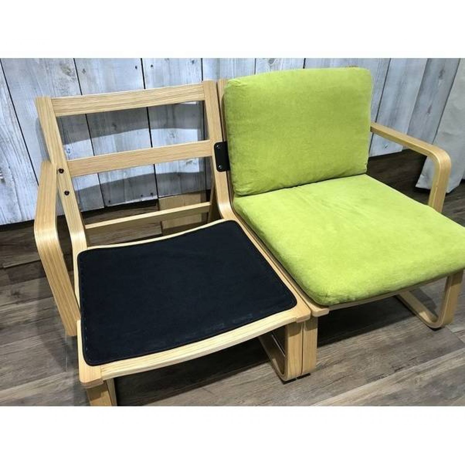 無印良品 2人掛けソファー グリーン×ナチュラル 2人掛け リビングでも