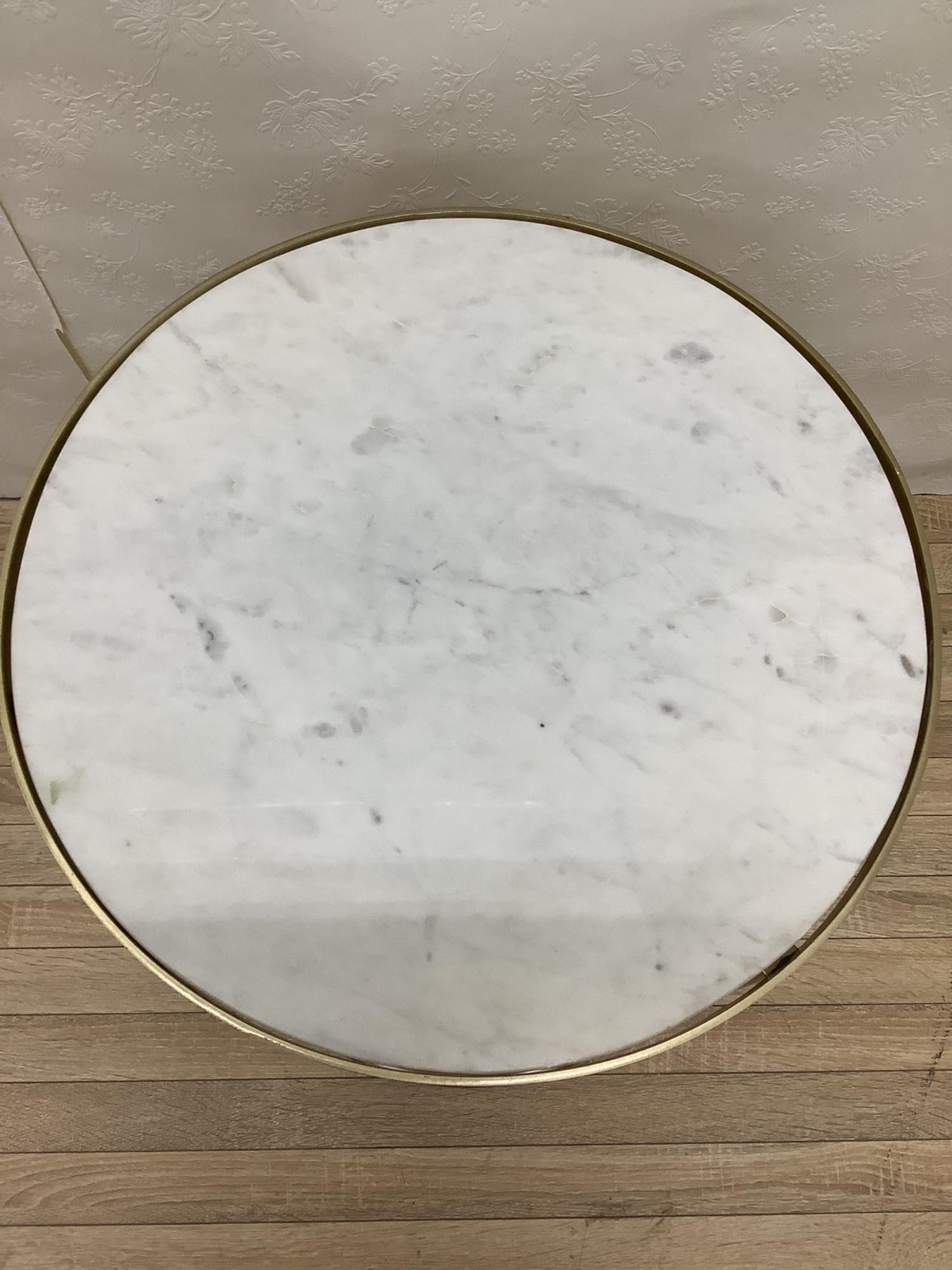 ZARA HOME (ザラホーム) ネストテーブル ホワイト×ゴールド 2点セット