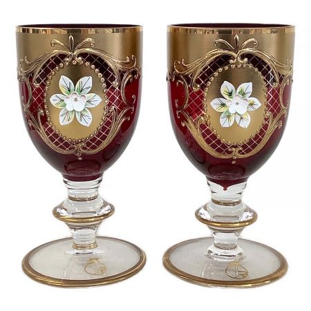 MURANO 特大 45.5㎝ ムラノ ハイエナメル ワイングラス 型 オブジェ