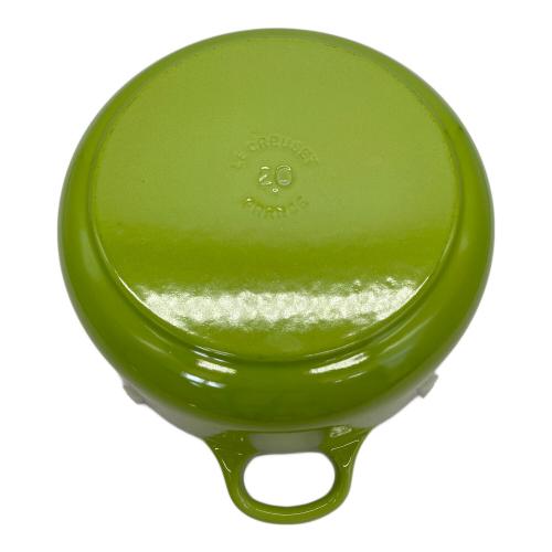 LE CREUSET (ルクルーゼ) ココットロンド20cm 黄緑｜トレファクONLINE