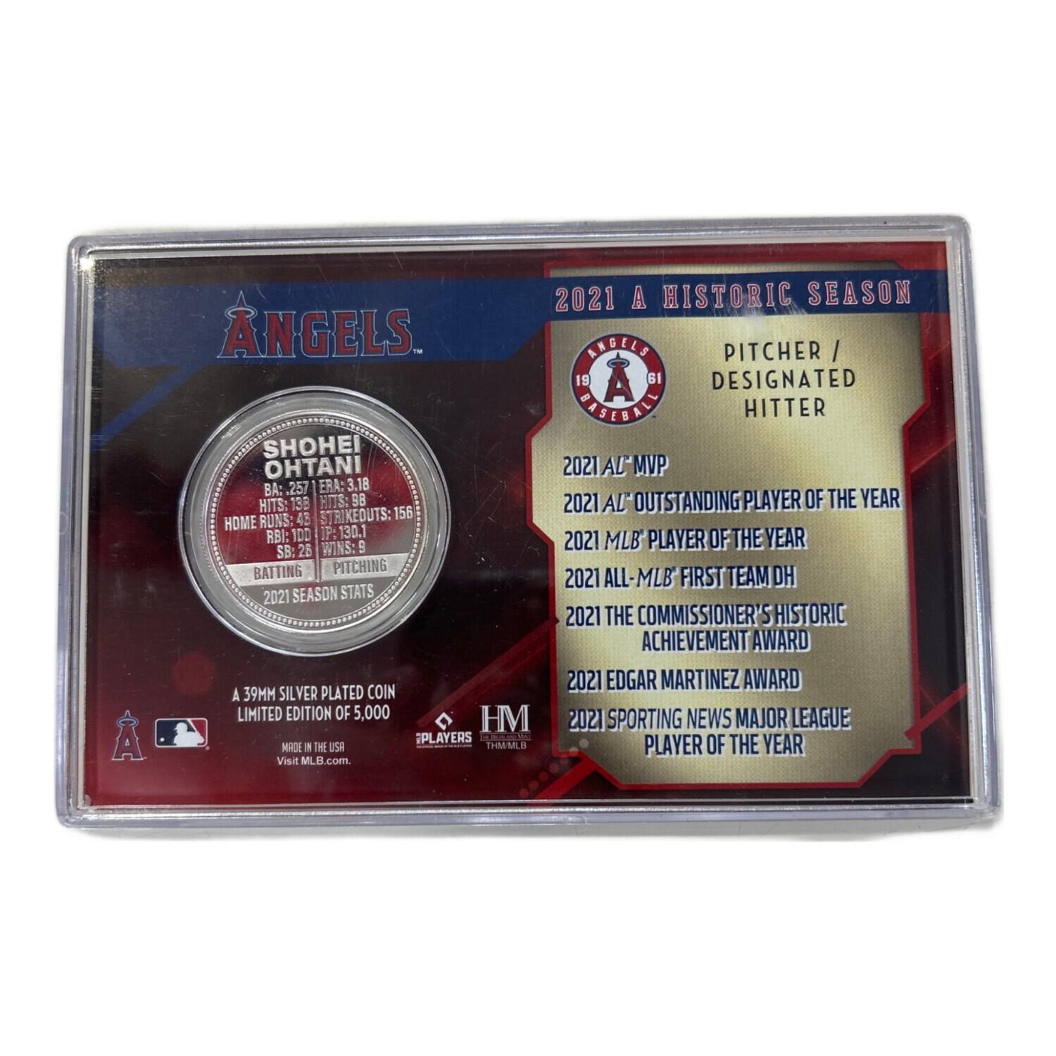 2021 A HISTORIC SEASON 大谷翔平 シルバーコインカード AMERICAN