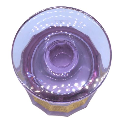 Moser (モーゼル) 花瓶 フラワベース 金彩人模様 パープル｜トレファク