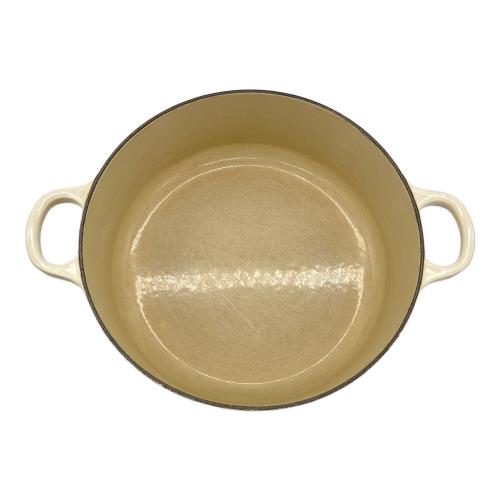 LE CREUSET (ルクルーゼ) 両手鍋 ココットロンド SIZE 24cm ベージュ