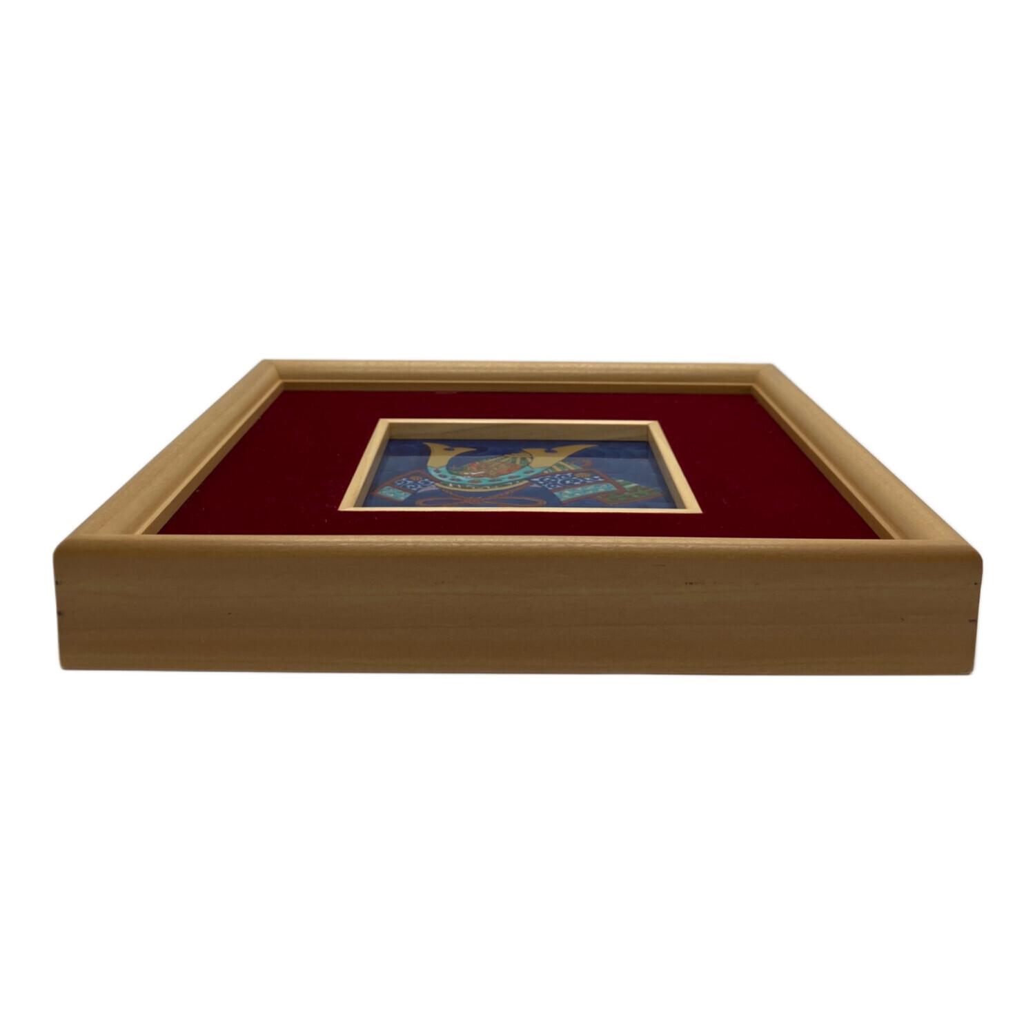 源右衛門窯 (ゲンエモンガマ) 陶板画 染錦兜絵｜トレファクONLINE