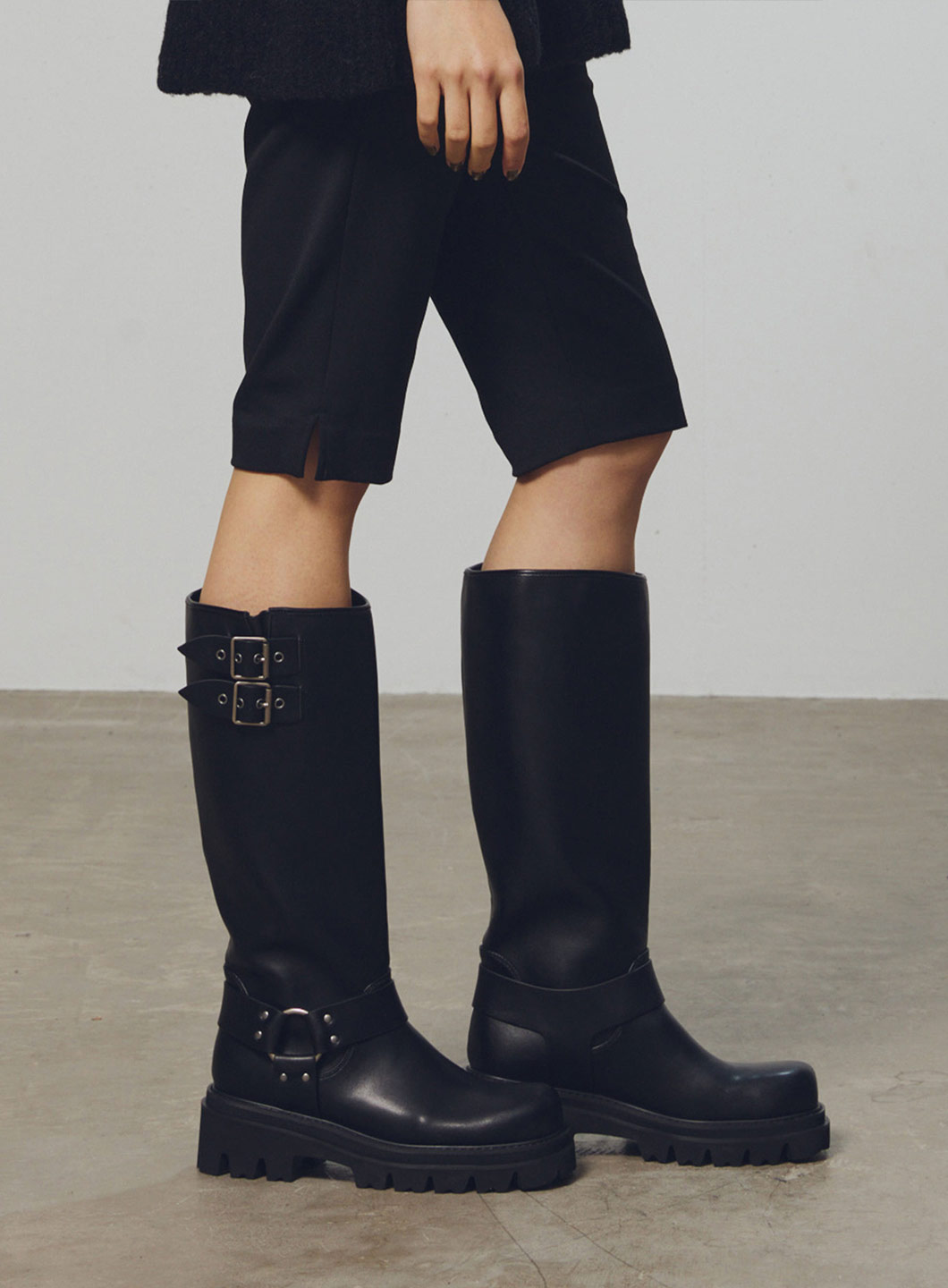 COEL Online Storeエンジニアロングブーツ(35 ブラウン): SHOES/BAGS