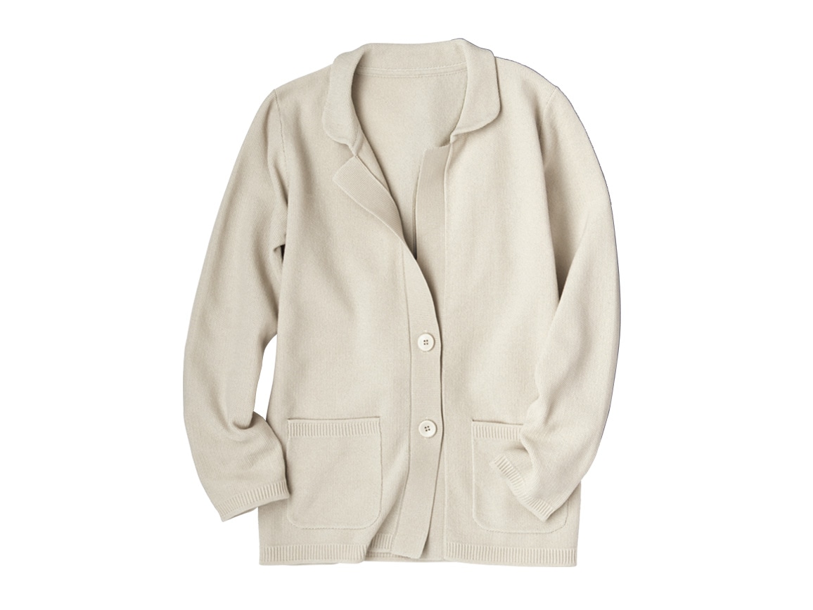 襟つきカーディガンEX(01_S 85_レンガブラウン): ｜ カタログ通販の