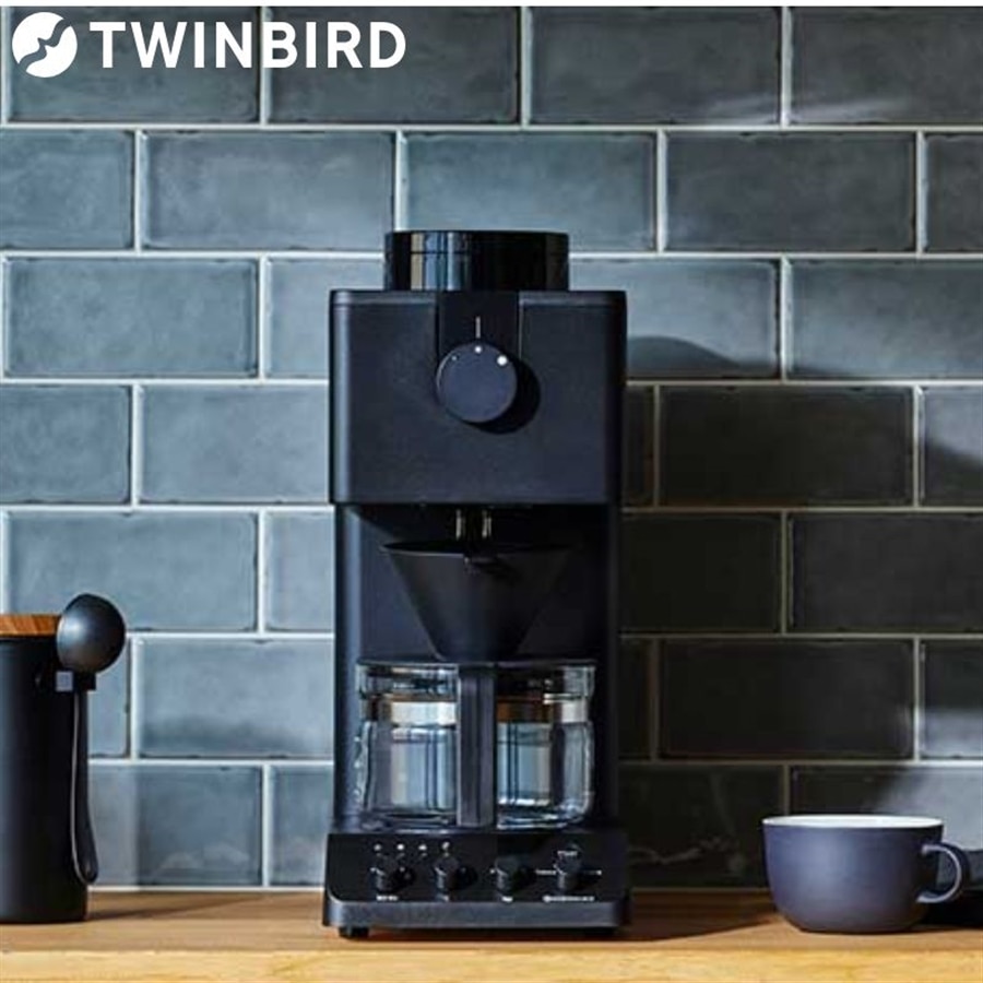 TWINBIRD ツインバード 全自動コーヒーメーカー 3杯用 ブラック CM
