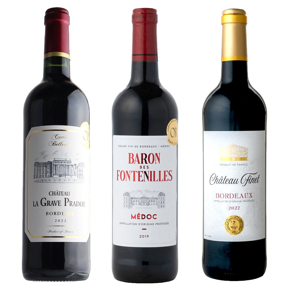 フランス ボルドー金賞赤ワイン 3本セット 750ml×3本: 成城石井｜JAL