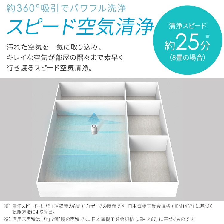 5倍マイル！本日2/27迄］［公式］空気清浄機 10畳 AAP-S20C-W ホワイト