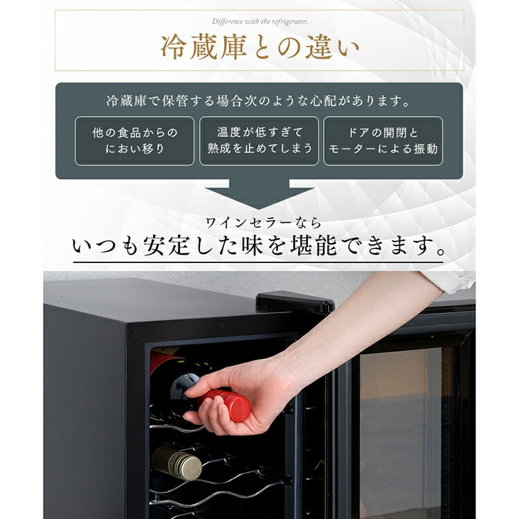 ワインセラー 25L 8本 IWC-P081A-B