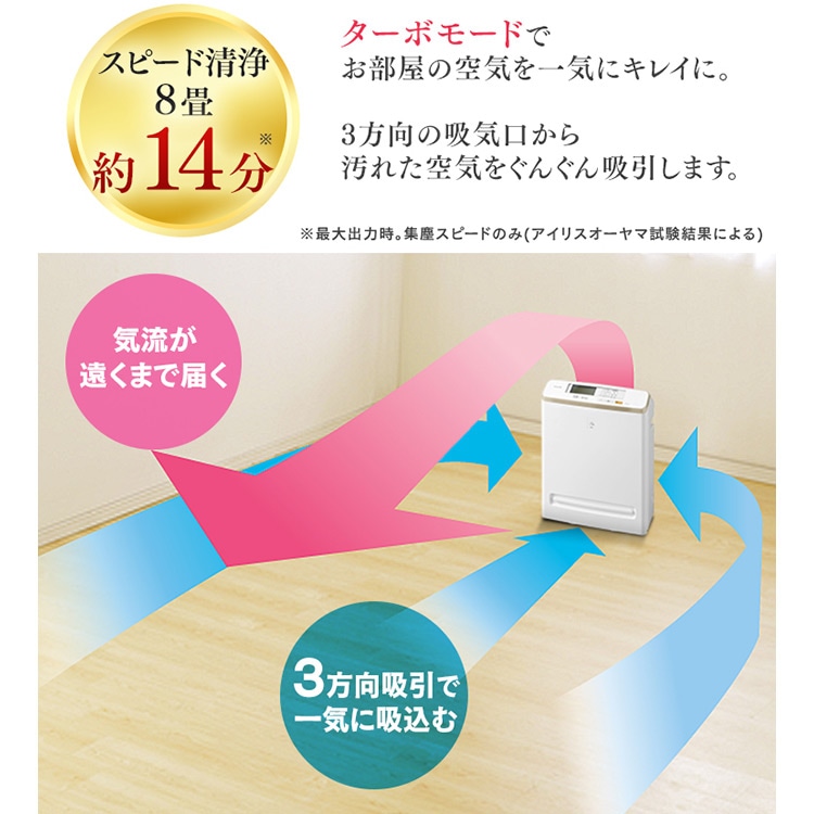 空気清浄機 17畳 モニター付 ブラウン RMDK-40