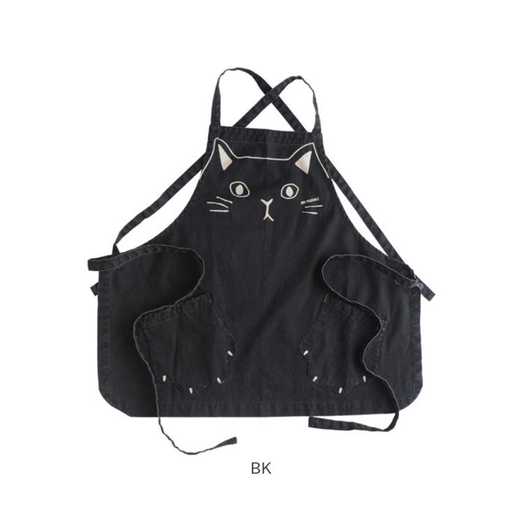 AND PACKABLE アンドパッカブル エプロン 猫 通販 前掛 前掛け ワーク
