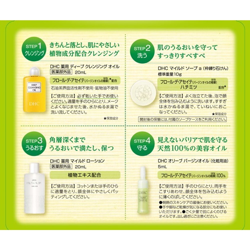 DHC オリーブすべすべミニセット SS: サンドラッグ｜JAL Mall