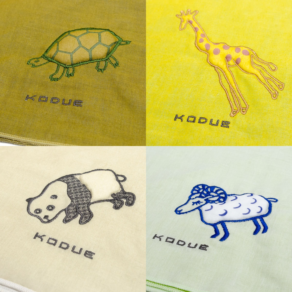 KODUE HIBINO ひびのこづえ】大判ハンカチ ふくらまし カメ・キリン