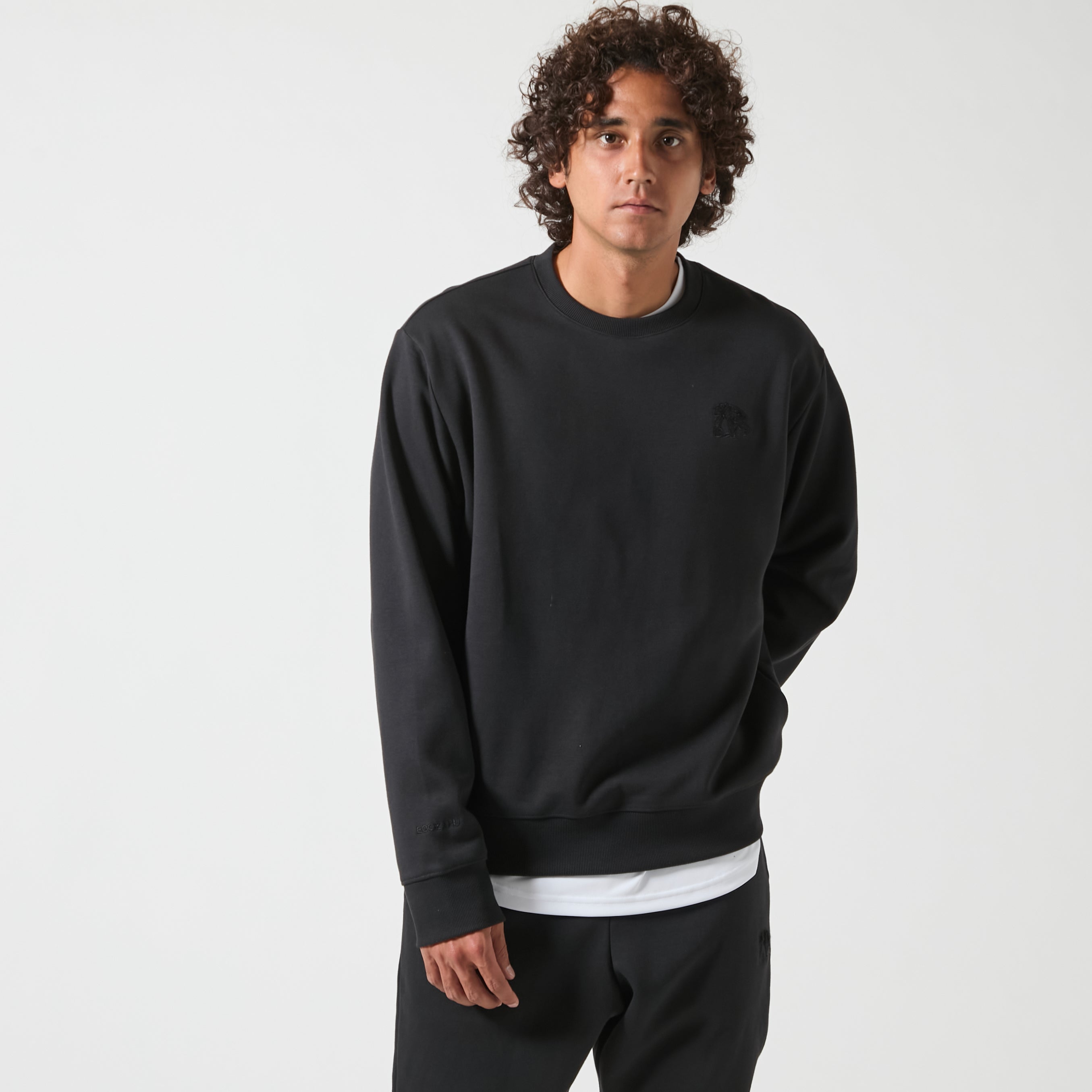 ダブルフェイス スウェット シェニールパッチ クルー ネック – EGOZARU