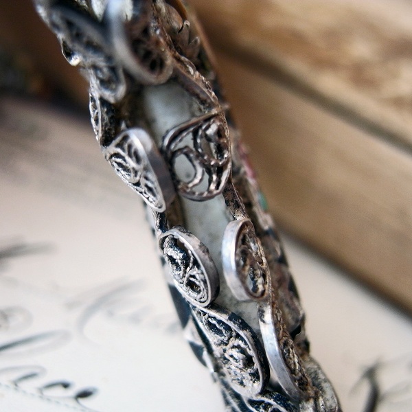 十字架（銀線細工） - Eggplant