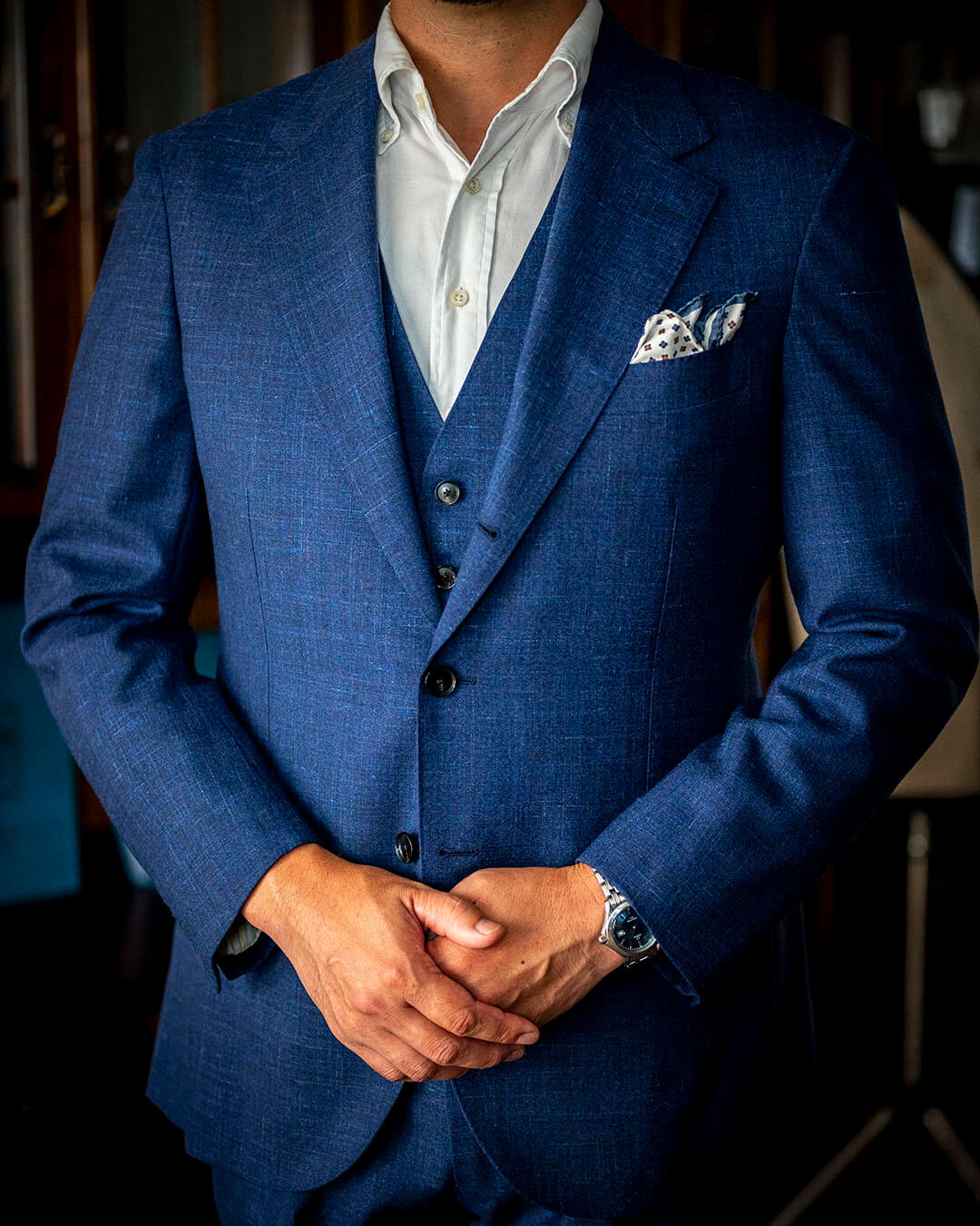 MATSUKI COLLECTION】ビジネス使いしやすいリネンブレンド生地の