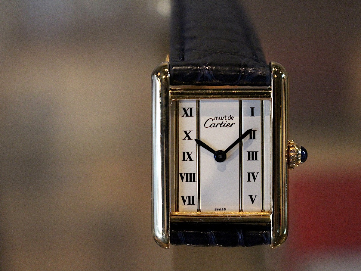 カルティエ/マストタンクSM/縦ローマ/ヴェルメイユ/ref557051/QZ/D
