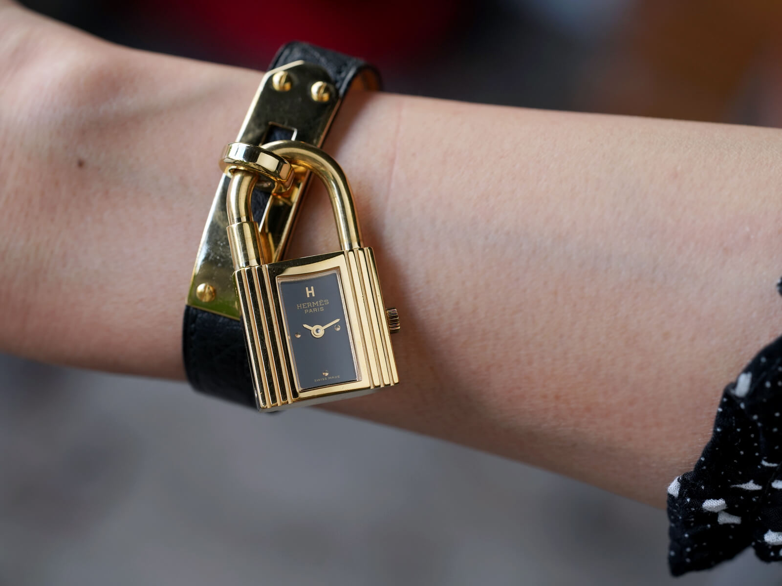 エルメス/ケリーウォッチ/ブラックダイヤル/Hermes/Kelly Cadenas