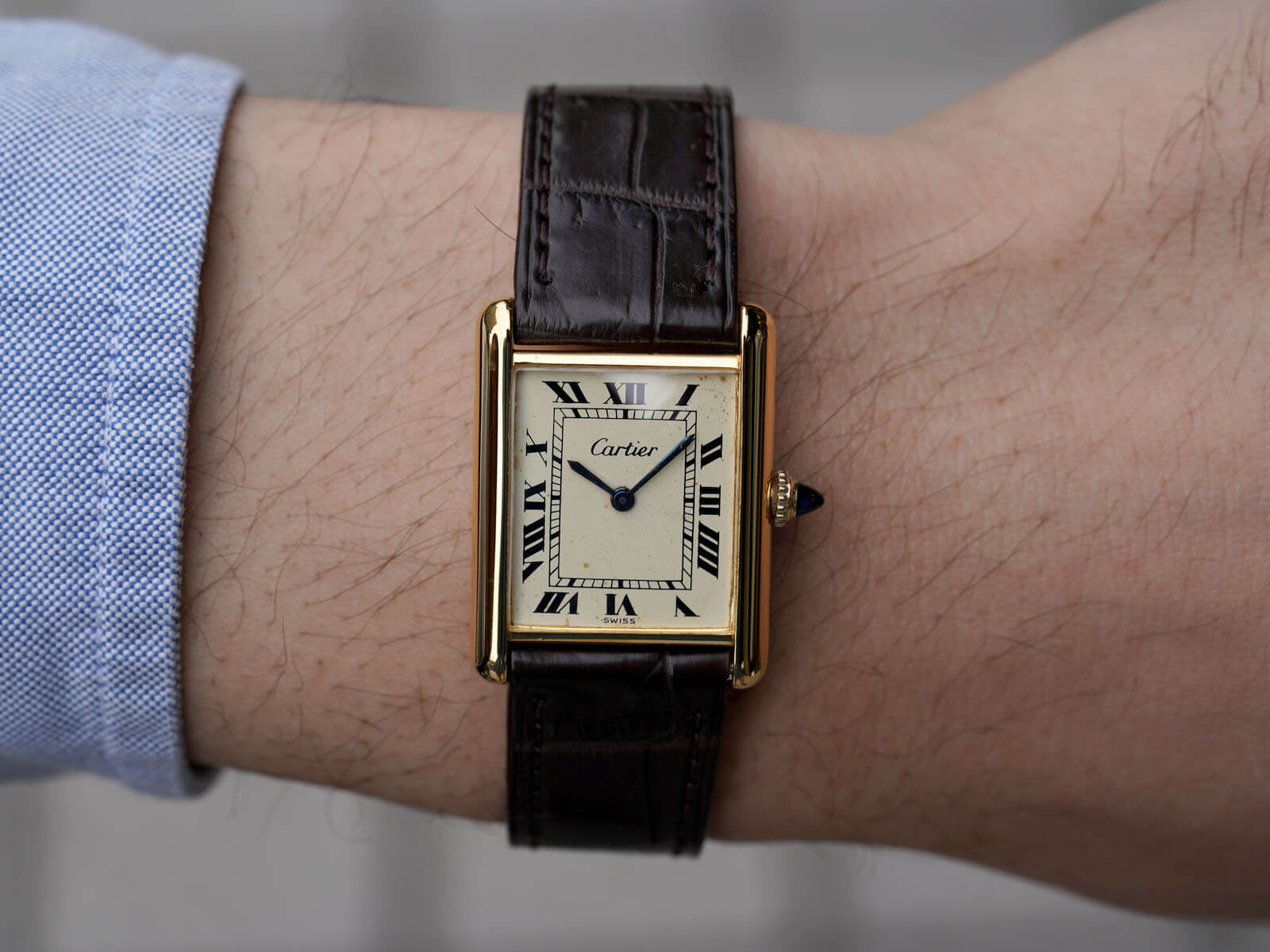 カルティエ/プレマストタンクLM/ホワイトローマンダイヤル/Cartier/Pre