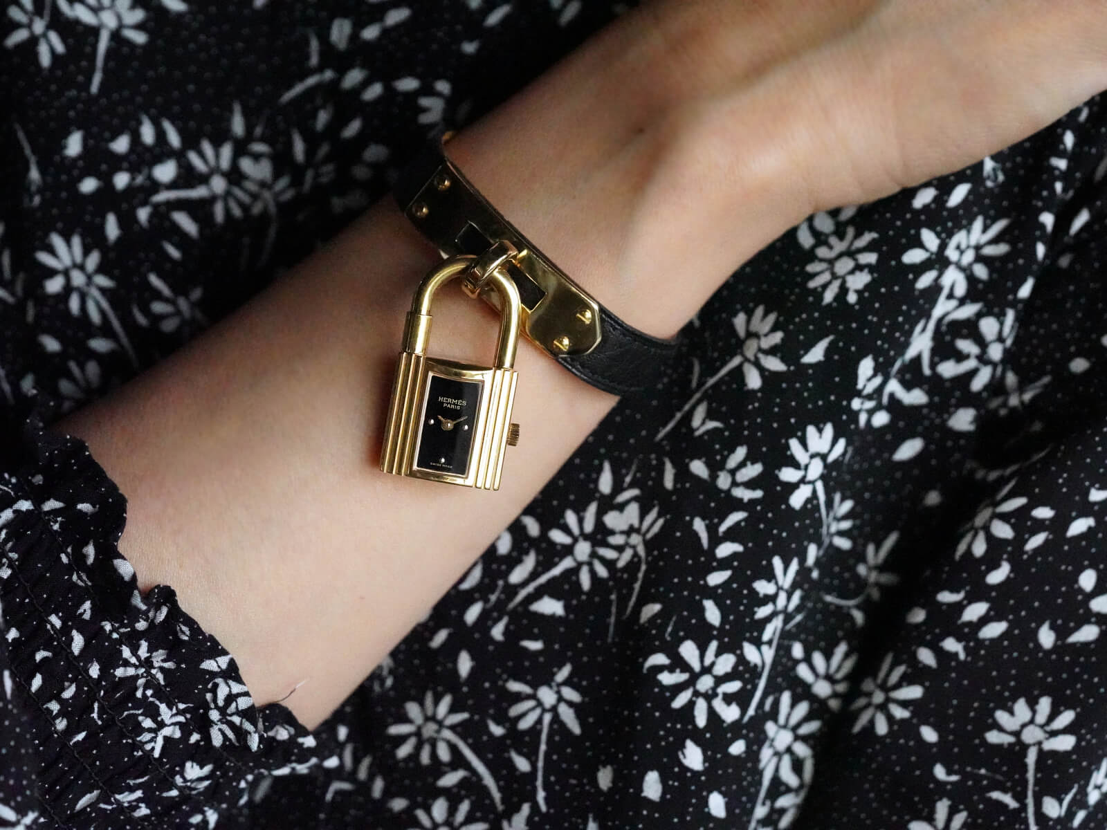 エルメス/ケリーウォッチ/ブラックダイヤル/Hermes/Kelly Cadenas