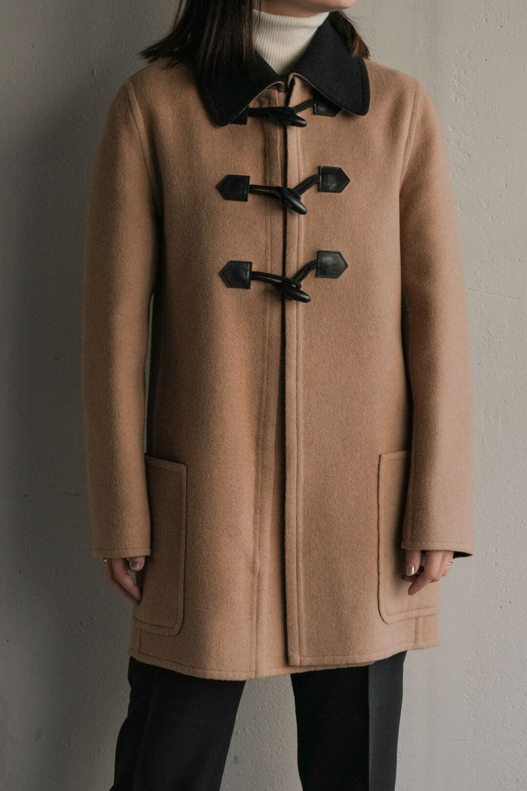 エルメス/マルジェラ期/カシミヤ/バイカラー/ダッフルコート/キャメル