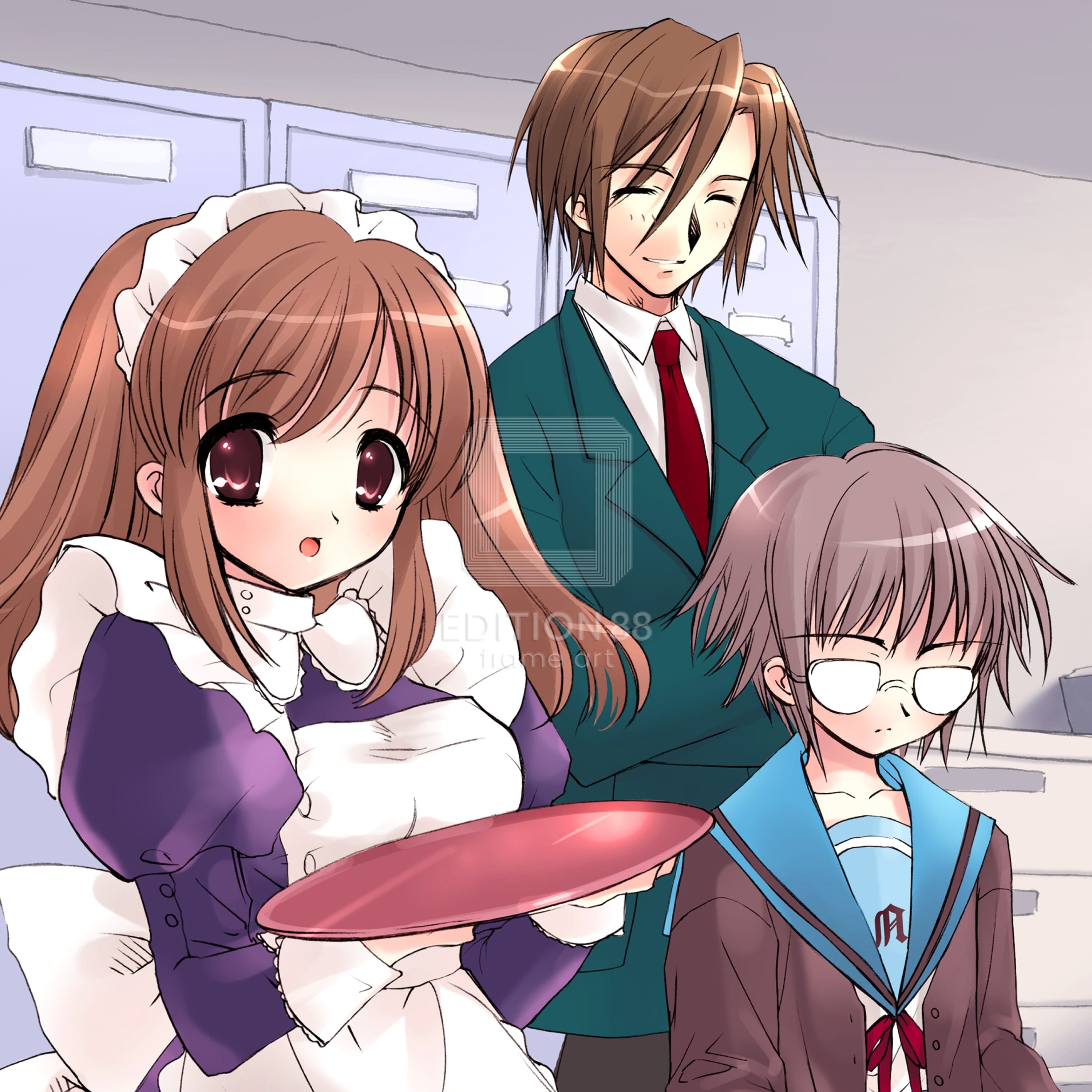 涼宮ハルヒの憂鬱」88グラフ2（「ザ・スニーカー」用イラスト 2003年6