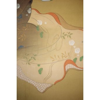 横尾芳月《美人画》絹本まくり Z180｜骨董店 のびる 古美術 骨董 和風