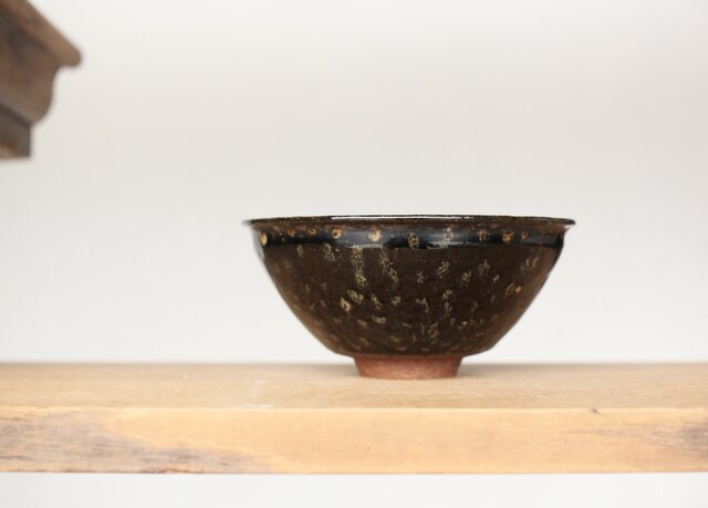 五代 清風与平 天目釉 茶碗 共箱 P456｜骨董店 のびる 古美術 骨董