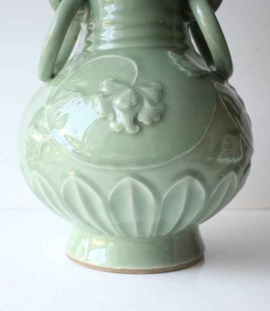 清風与平 二環龍耳 秘色窯花瓶 越州窯 青磁龍耳瓶 – Yue ware Vase