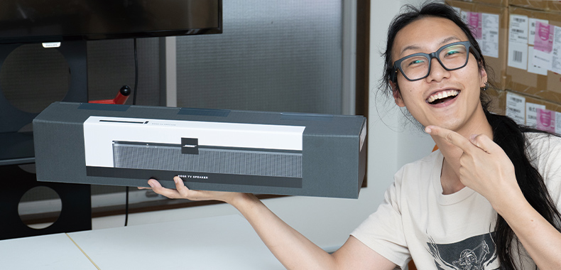 聴いてみた！】Bose TV Speaker で生活が潤う！どのくらい潤うか試して