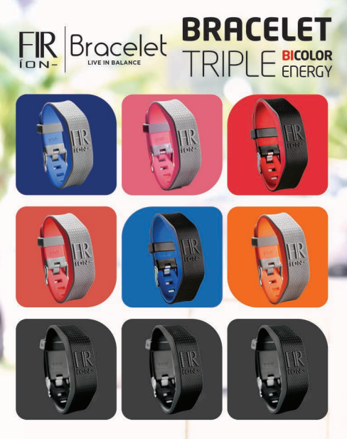 NUEVO KIT Pulsera de 11 colores FIR ION Triple Energy - e-Energy