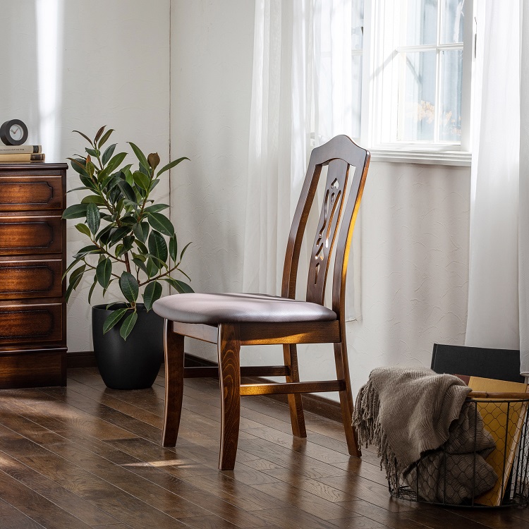 アームレスチェア CC0725 ダークブラウン コロニアルウォールナット