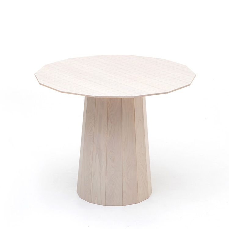 Colour Wood Dining【120】D342H8 Gray Grid (Tabletop) / Grain Beige