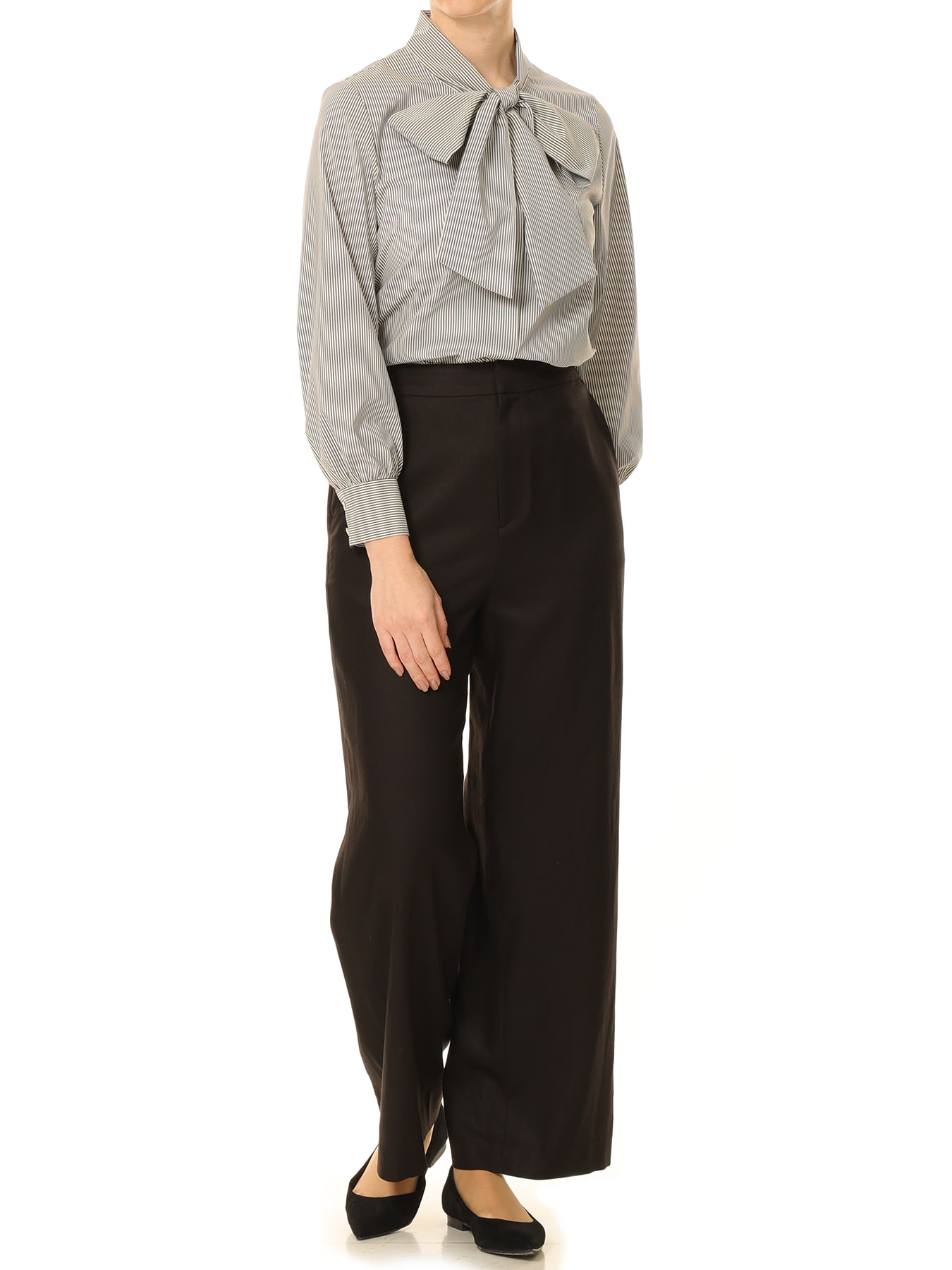 ストライプボウタイブラウス: M-PREMIER公式通販｜m-i-d e-shopping