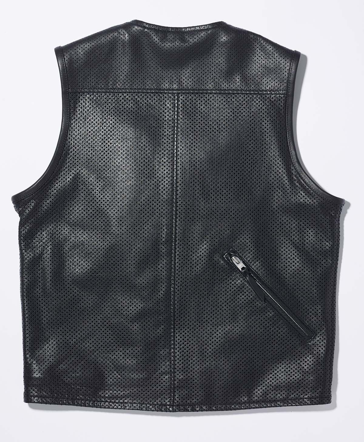 革ベスト パンチング レザーベスト｜カドヤ公式オンラインショップ｜PL