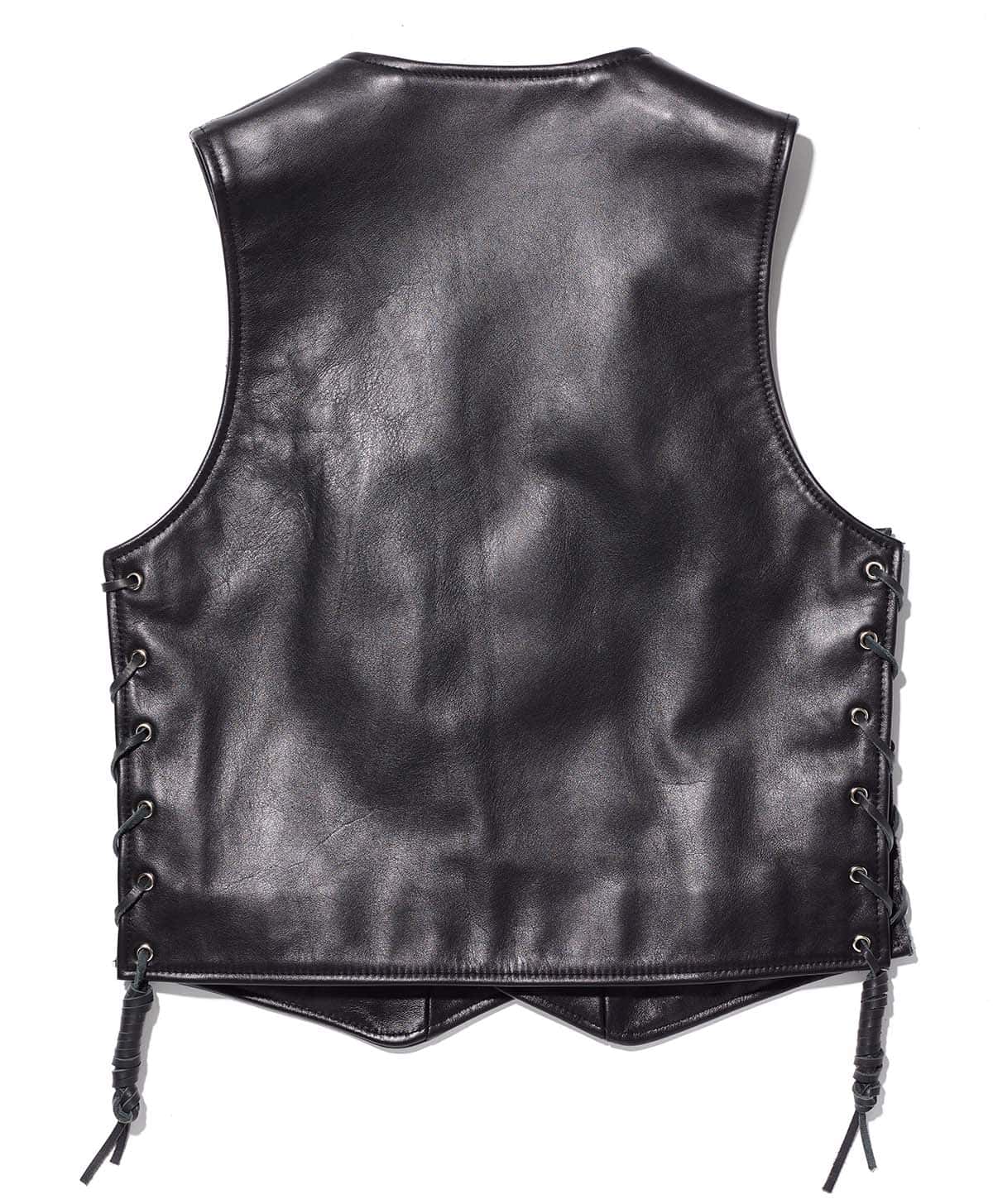 Leather Vest Button Down Leather Vest | Kadoya Official Online