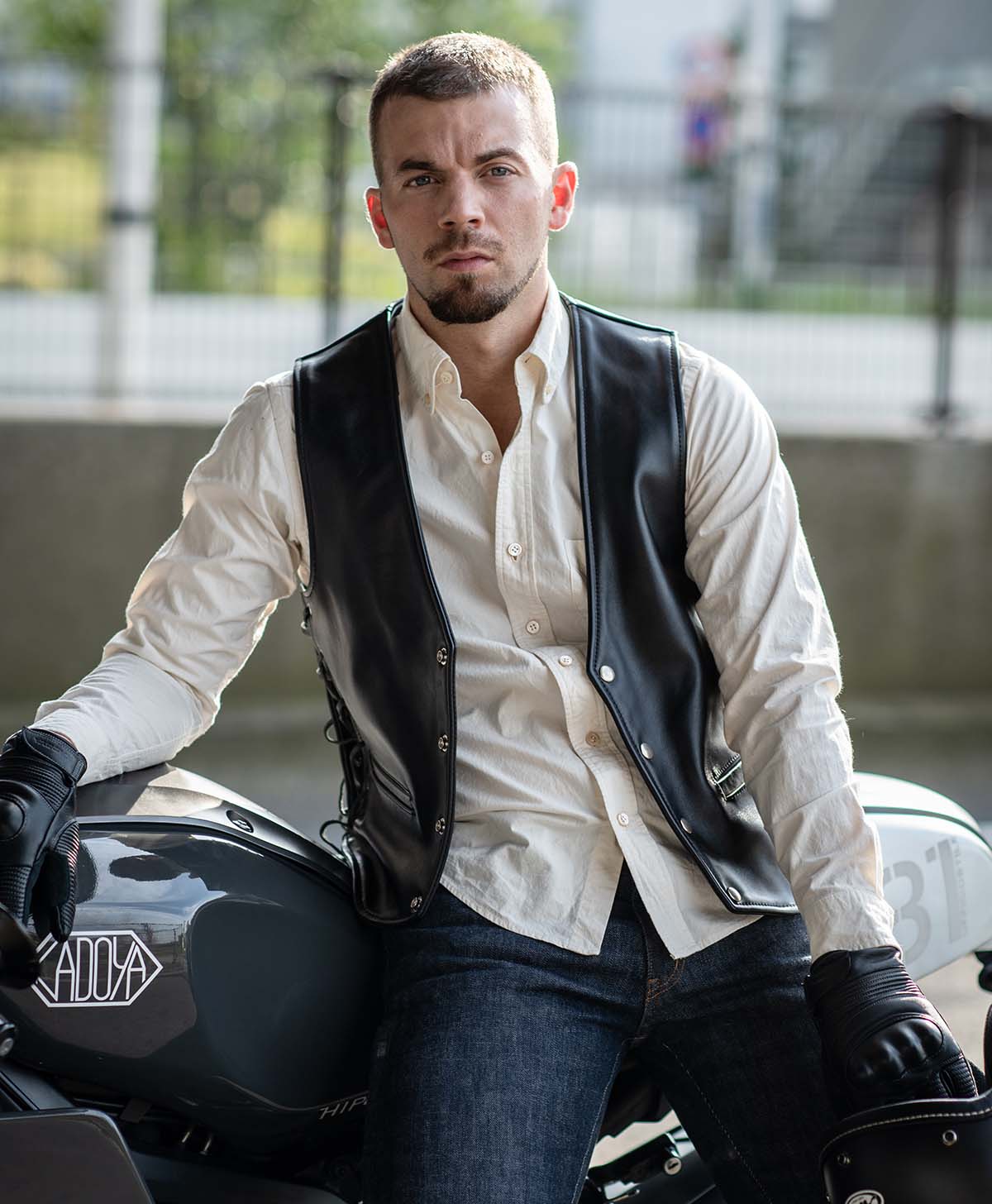 Leather Vest Button Down Leather Vest | Kadoya Official Online