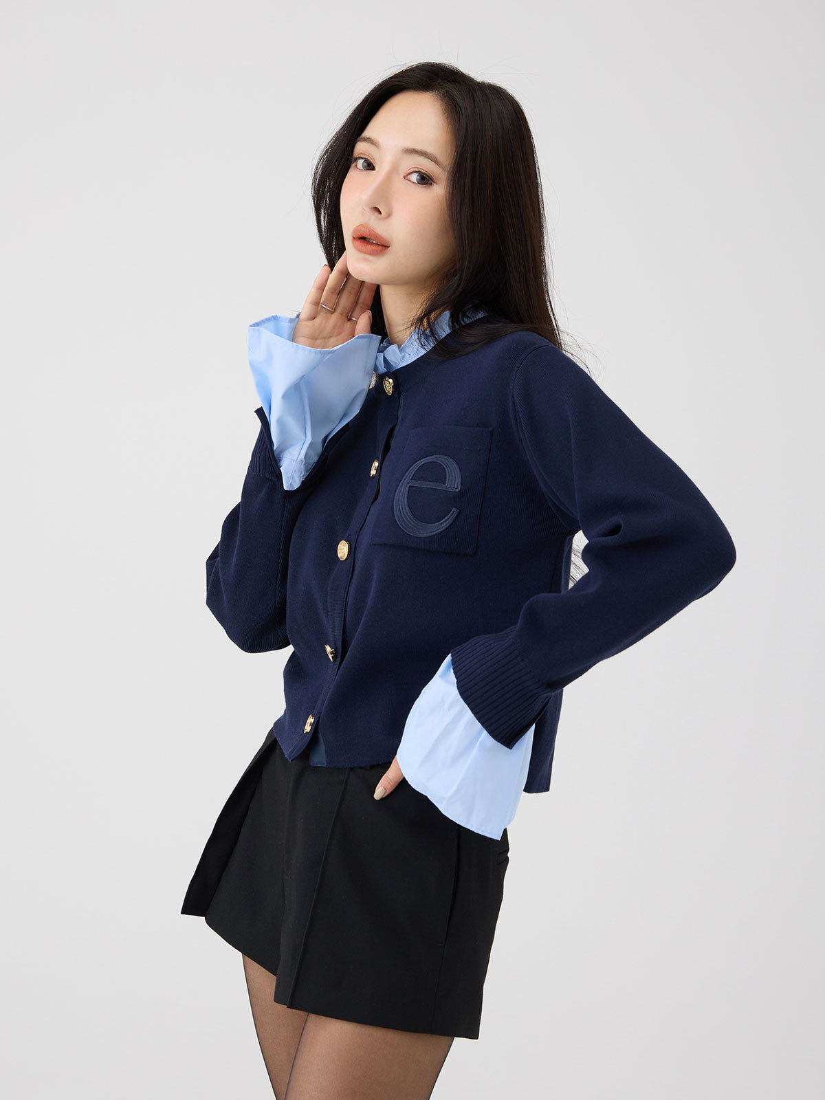 1.14 New Color】Attached collar カーディガン