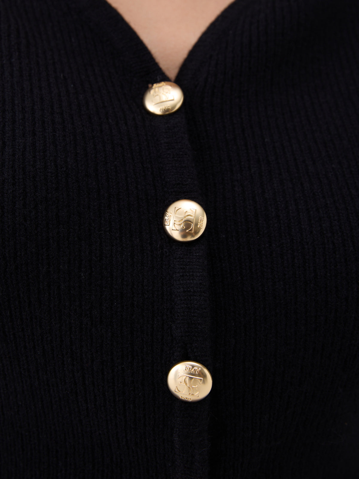 Heart neck ウールカシミヤカーディガン