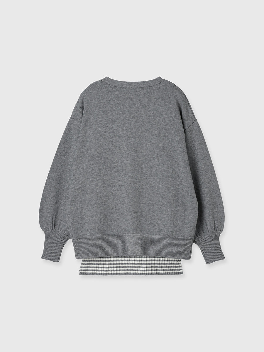 ロゴカーデワンピースニットセットアップ