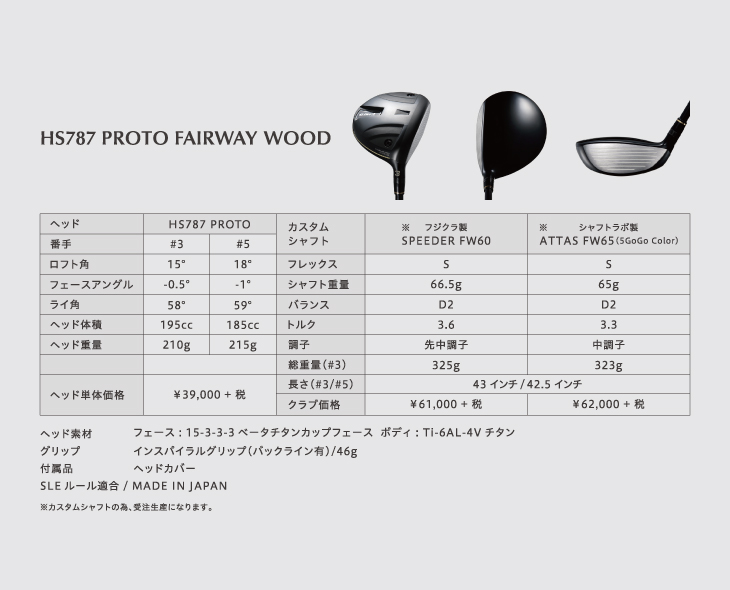 GIGA HS787 プロトフェアウェイウッド | EON SPORTS