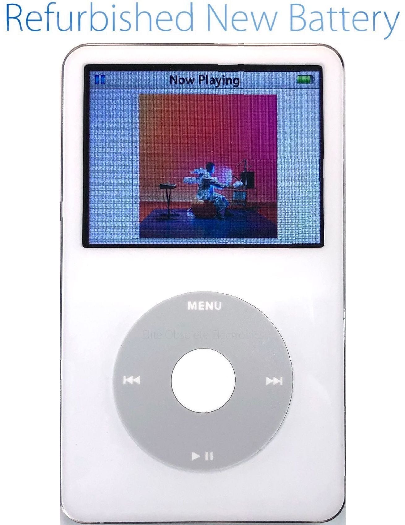 Refurbished White Apple iPod Video 5th & 5.5 Enhanced New Battery